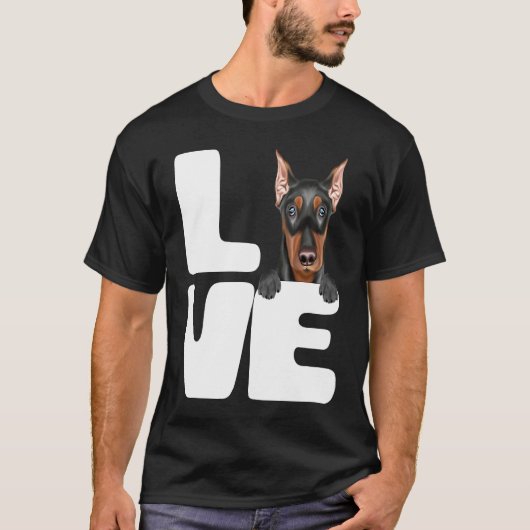 I Love My German Pinscher Dog T-shirt (Voorkant)