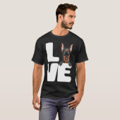 I Love My German Pinscher Dog T-shirt (Voorkant volledig)