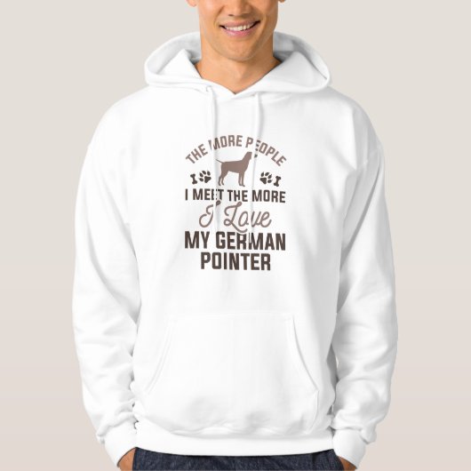 I Love My German Pointer Hoodie (Voorkant)