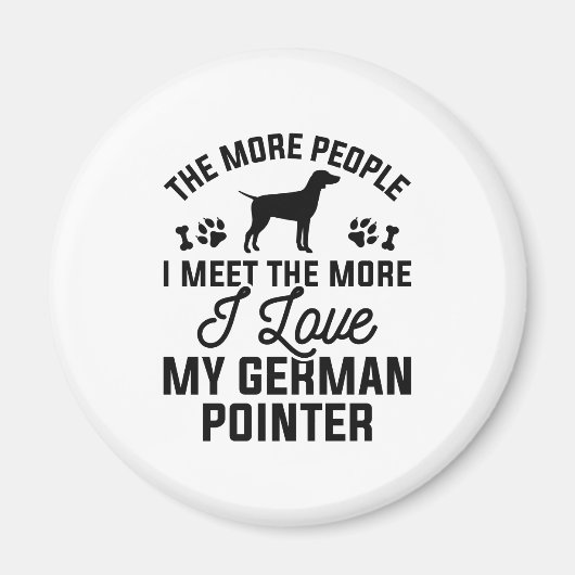 I Love My German Pointer Magneet (Voorkant)