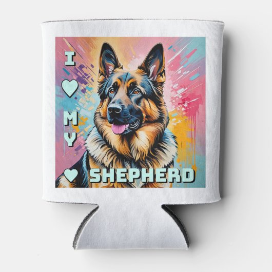 I love my German Shepherd Blikjeskoeler (Voorkant)