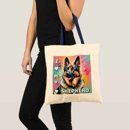 I love my German Shepherd Tote Bag (Voorkant (product))