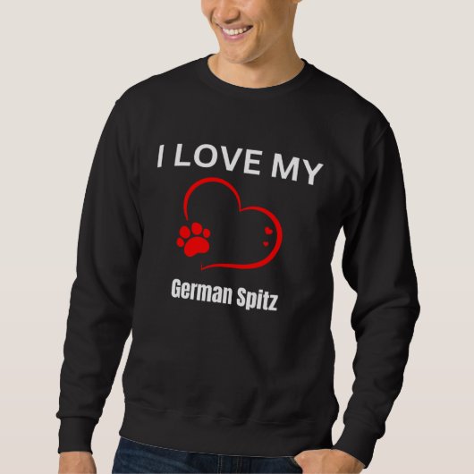 I love my German Spitz breed dog Dog Trui (Voorkant)