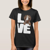 I Love My German Wirehaired Pointer Dog T-shirt (Voorkant)