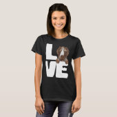 I Love My German Wirehaired Pointer Dog T-shirt (Voorkant volledig)