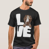 I Love My German Wirehaired Pointer Dog T-shirt (Voorkant)