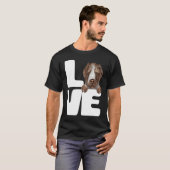 I Love My German Wirehaired Pointer Dog T-shirt (Voorkant volledig)