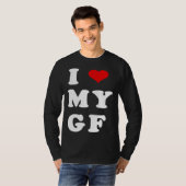I LOVE MY GF I Heart My Girlfriend T-shirt (Voorkant volledig)