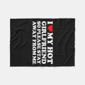 I Love My Gf Shirt I Love My Hot Girlfriend So Sta Fleece Deken (Voorkant (Horizontaal))
