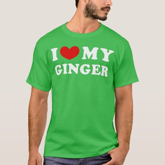 I Love My Ginger I Heart My Ginger boy T-shirt (Voorkant)