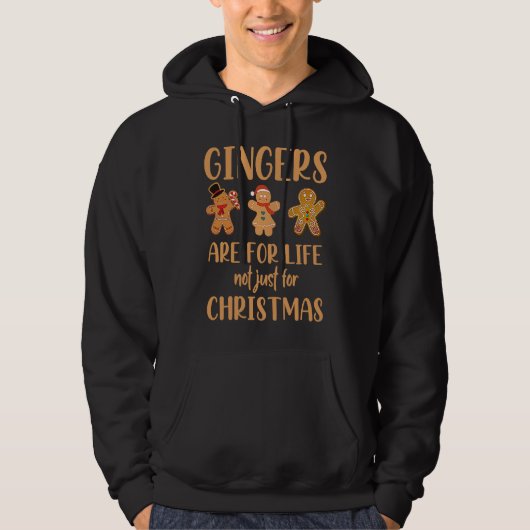 I Love My Ginger  Red Haired Gingerbread Man Chris Hoodie (Voorkant)