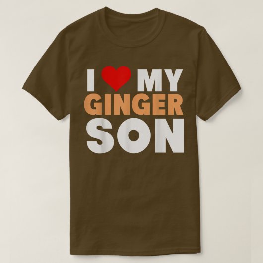 I Love My Ginger SonCool Redhead Family Gift  T-shirt (Design voorkant)