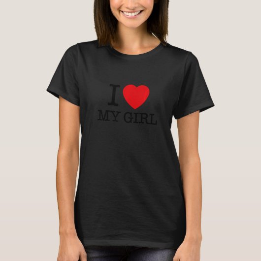 I Love My Girl Illustration Graphic Cool Design 1 T-shirt (Voorkant)