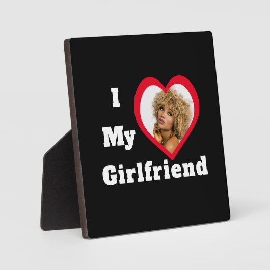 I Love My Girlfriend Bae Personalized Custom Photo Fotoplaat (Voorkant)