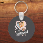 I Love My Girlfriend Chalkboard Doodles Black Cute Sleutelhanger (Voorkant)