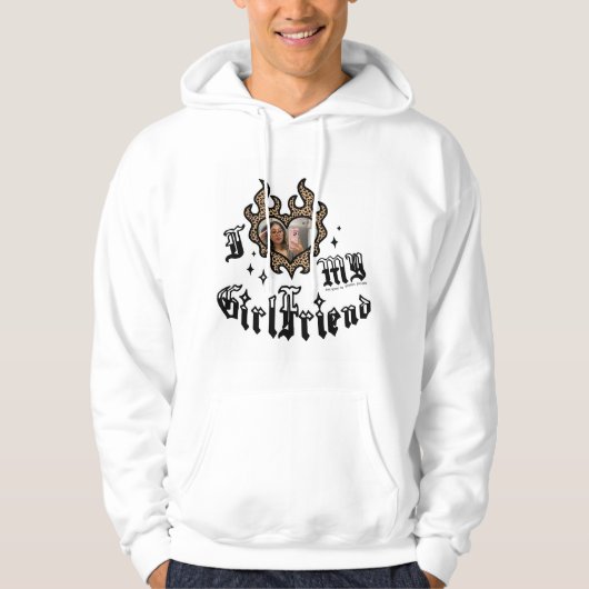 I Love My Girlfriend - Cheetah - DingusDesign Hoodie (Voorkant)