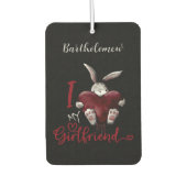 I Love My Girlfriend Gothic Personalized Luchtverfrisser (Voorkant)