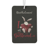 I Love My Girlfriend Gothic Personalized Luchtverfrisser (Achterkant)