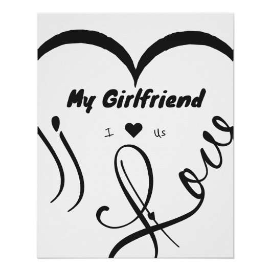 I Love My Girlfriend - I ♥ Us Perfect Poster (Voorkant)