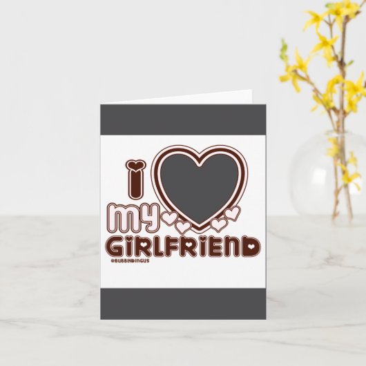 I Love My Girlfriend  Kaart (Gele Bloem)