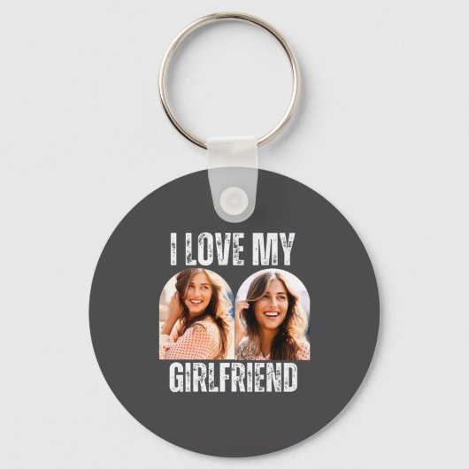 I Love My Girlfriend Photo Funny Boyfriend Gift  Sleutelhanger (Voorkant)