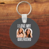 I Love My Girlfriend Photo Funny Boyfriend Gift  Sleutelhanger (Voorkant)