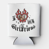 I Love My Girlfriend - Red - DingusDesign Blikjeskoeler (Voorkant)