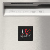 I Love My Girlfriend Red Heart Couples Valentines  Magneet (Insitu (Vaatwasser))