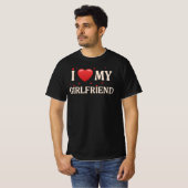 I Love My Girlfriend Red Heart | Cute Matching  T-shirt (Voorkant volledig)