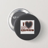 I Love My Girlfriend Ronde Button 5,7 Cm (Voorkant /achterkant)