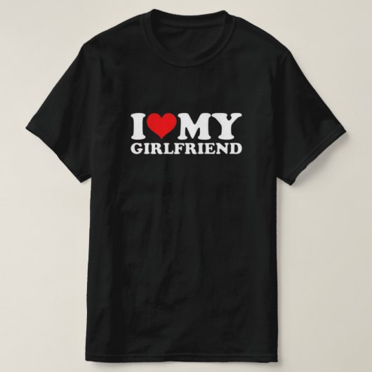 I Love My Girlfriend Shirt I Heart My Girlfriend (Design voorkant)