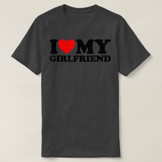 I Love My Girlfriend Shirt I Heart My Girlfriend S (Design voorkant)