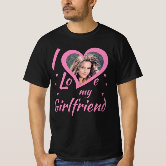I Love my Girlfriend - T-Shirt personalisierbar (Voorkant)