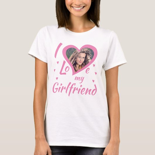 I Love my Girlfriend - T-Shirt personalisierbar (Voorkant)
