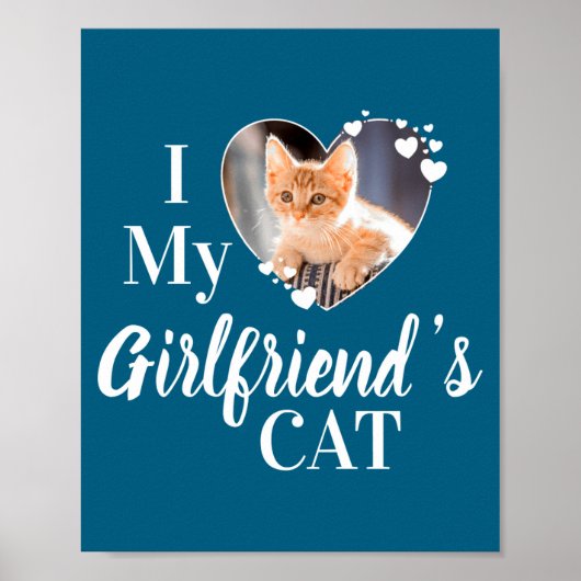 I Love My Girlfriends Cat Photo  Poster (Voorkant)