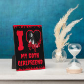 I Love My Goth Girlfriend Dripping Red Heart Photo Fotoplaat (Zijkant)