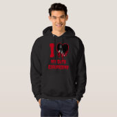 I Love My Goth Girlfriend Dripping Red Heart Photo Hoodie (Voorkant volledig)