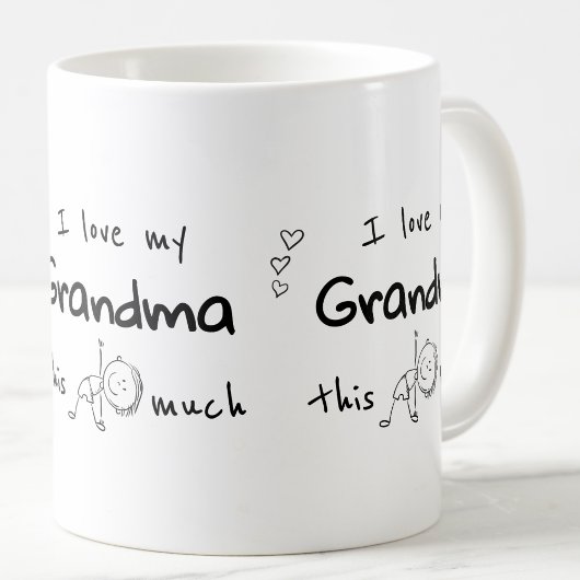 I Love my Grandma Typography Named Graphic Koffiemok