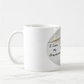 "I Love my Greyhound" Dog Art Pastel Koffiemok (Links)