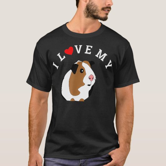 I Love My Guinea Pig Animal Lover T-shirt (Voorkant)