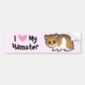 I Love My Hamster Bumpersticker (Voorkant)
