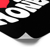 I Love My Honey Funny Says In Love (back Print) Poster (Hoek)