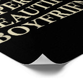 I Love My Hot Beautiful Boyfriend Funny Girlfriend Poster (Hoek)