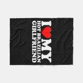 I Love My Hot Brazilian Girlfriend Fleece Deken (Voorkant (Horizontaal))