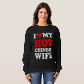 I love My Hot Chinese Wife Funny Husband Gift Trui (Voorkant volledig)