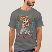 I Love My Hot Meican Boyfriend Meico Pride friends T-shirt (Voorkant)