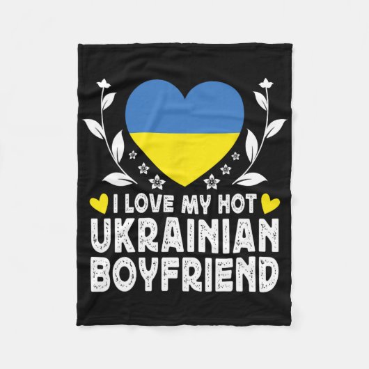 I Love My Hot Ukrainian Boyfriend Couple Ukraine F Fleece Deken (Voorkant)