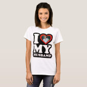 I Love My Husband 1974 - Custom Photo Personalized T-shirt (Voorkant volledig)