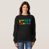 I Love My Husband LGBTQ Gay Valentines Day Trui (Voorkant volledig)