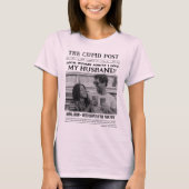 I LOVE MY HUSBAND Shirt, Fun Custom Newspaper  T-shirt (Voorkant)